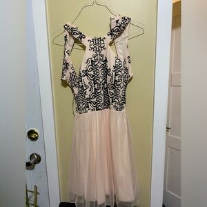 Pink and black sparkly dress